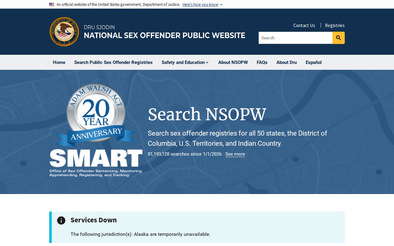 Hancock County sex offender search using the NSOPW national registry